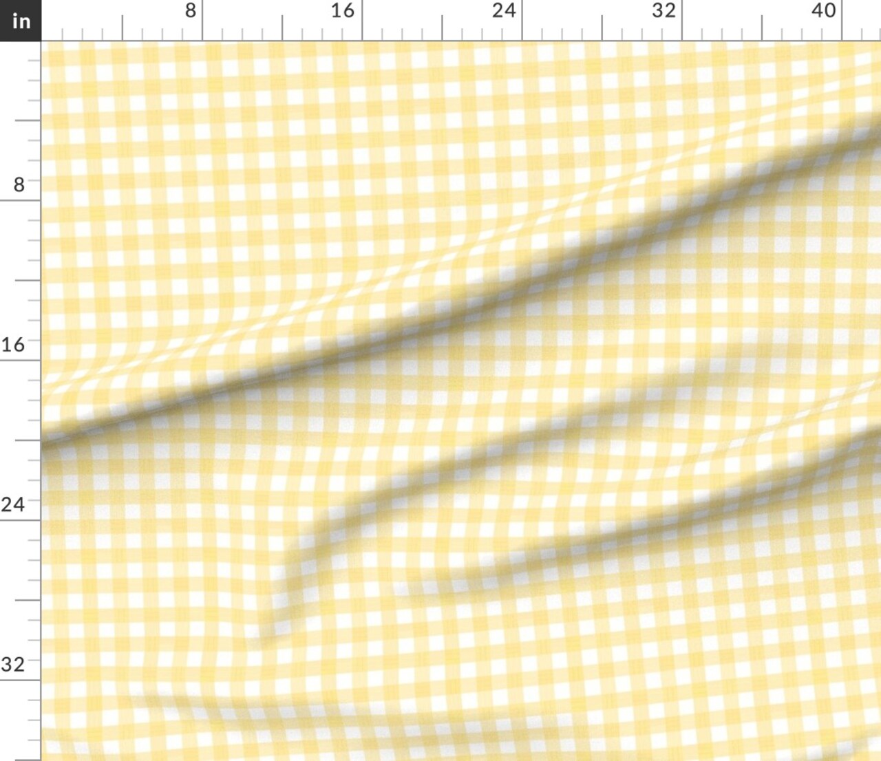 Various Fabrics by the Yard or Fat Quarter Yellow Bright Gingham Lemon Country Cottagecore Picnic Custom Printed Fabric by Spoonflower